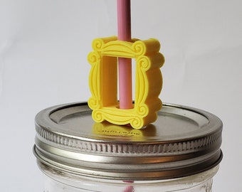 Friends Picture Frame Straw Topper Straw Buddy -- Multiple Colors