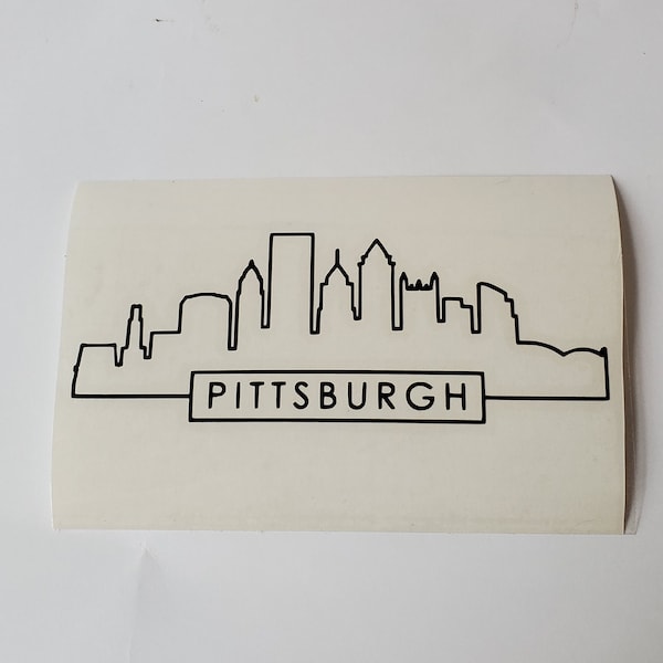 Pittsburgh Simple Skyline Vinyl Sticker Decal -- Multiple Colors