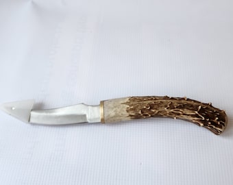 Mule Deer Antler Skinner Knife- Custom Made