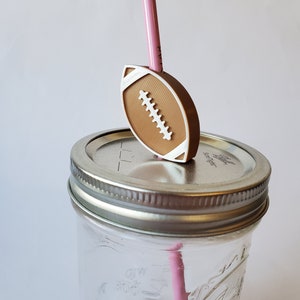 Football Dual-Color Straw Topper Straw Buddy