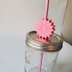 Sunflower Straw Topper Straw Buddy -- Multiple Colors