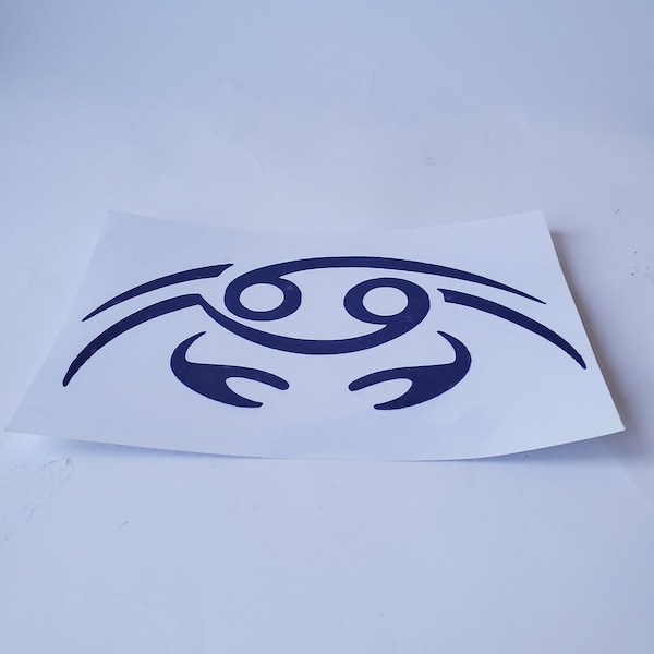 Cancer Zodiac Sign Vinyl Sticker Decal -- Multiple Colors
