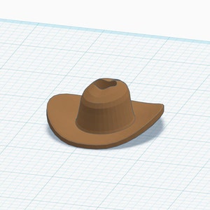 Cowboy Hat Straw Topper STL File For 3D Printing