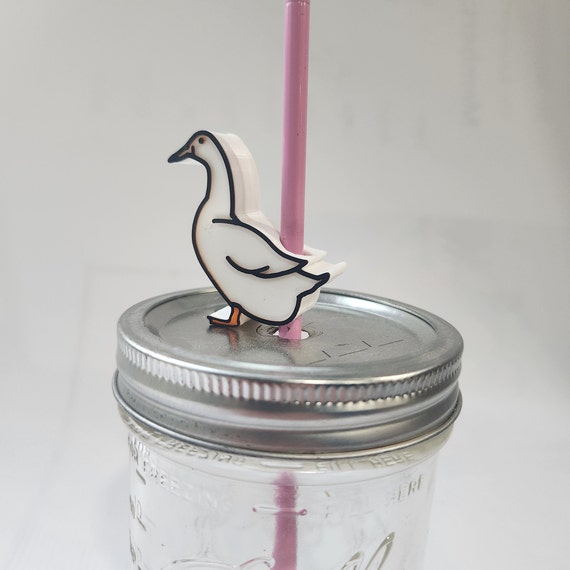 Duck Straw Topper Dual-color Straw Topper Straw Buddy 