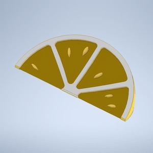 Lemon Wedge Straw Topper STL File For 3D Printing
