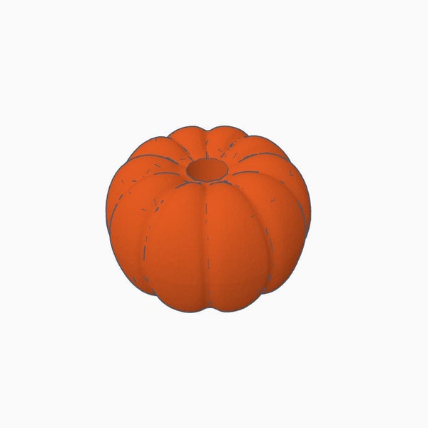 3D Pumpkin Halloween Straw Topper STL File For 3D Printing