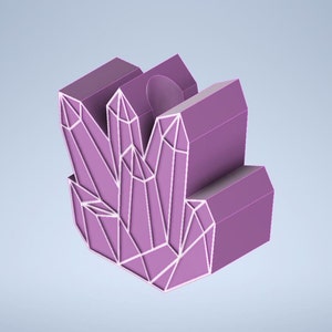 Crystals Straw Topper STL File For 3D Printing
