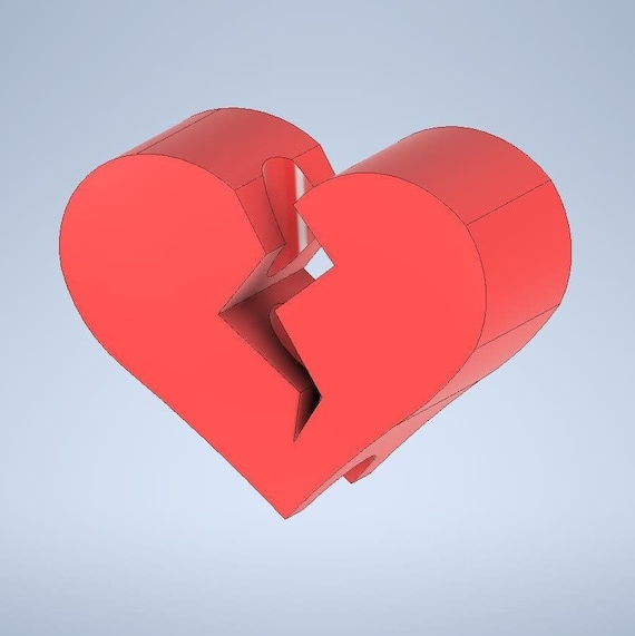 Free STL file Art Name - Holding Broken Heart 🎨・3D printer model