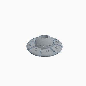 UFO Flying Saucer Straw Topper STL File For 3D Printing