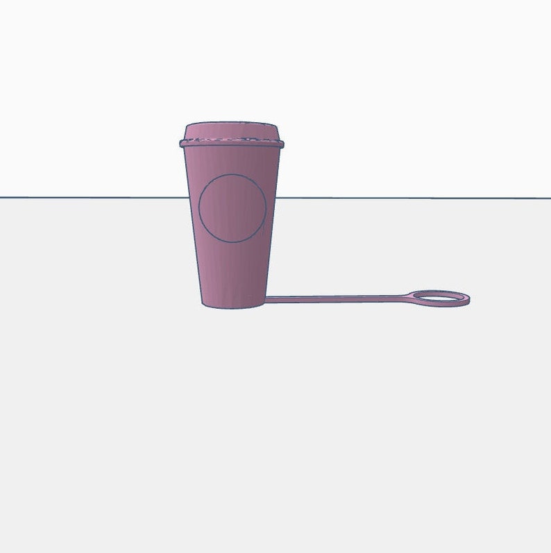 Starbucks Hot Cup Flexible Straw Cover With Strap STL File for Etsy