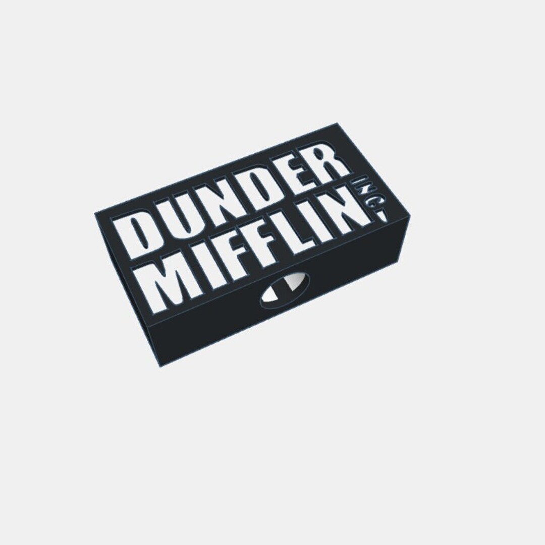 Dunder Mifflin Inc. the Office TV Show Straw Topper STL File for 3D ...