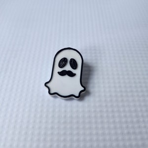 Mustache Ghost Croc Buddy Shoe Charm Clip Dual Color