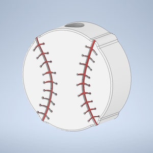 Baseball Straw Topper STL File For 3D Printing