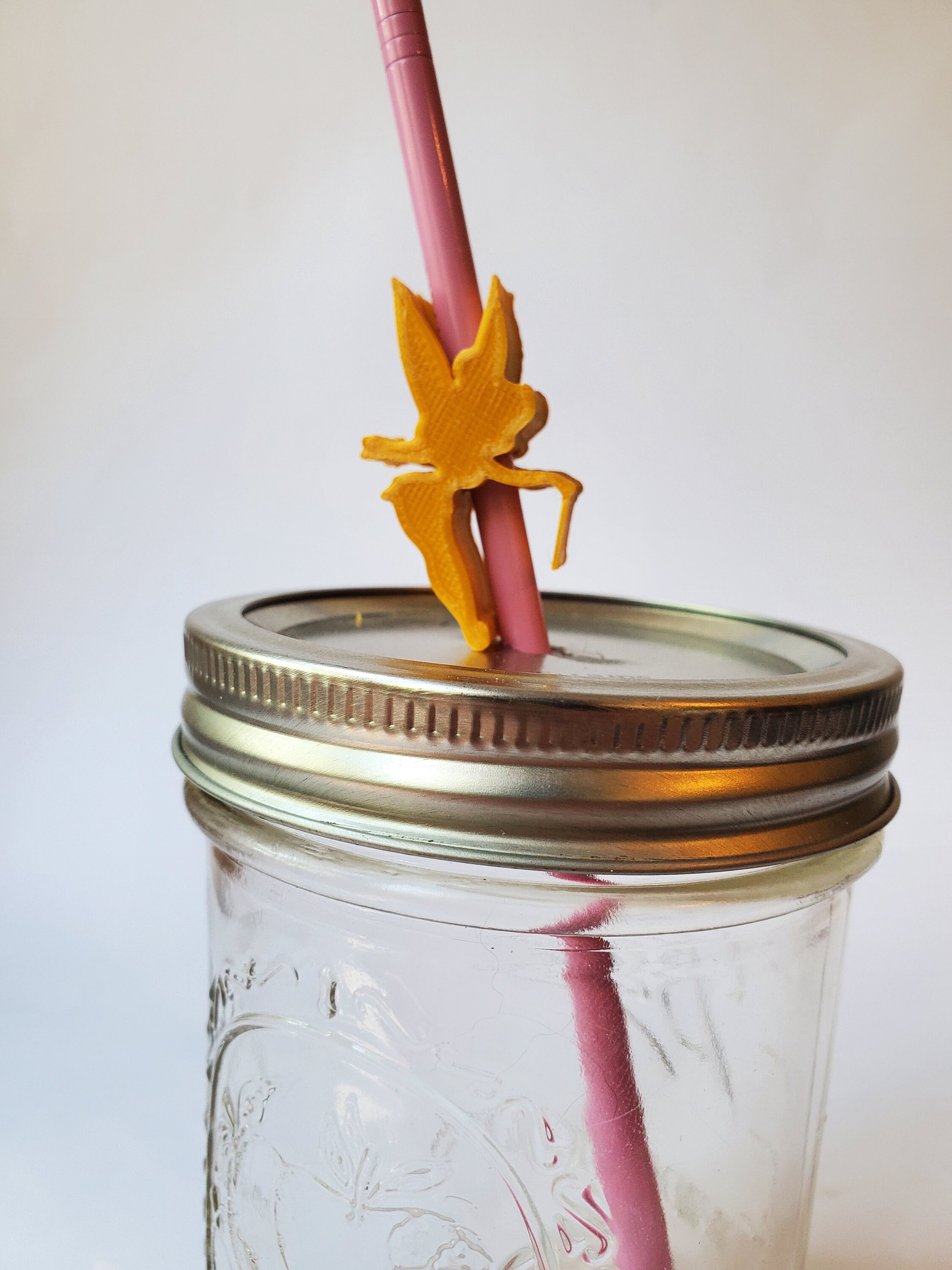 Fairy Silhouette Straw Topper Straw Buddy -- Multiple Colors
