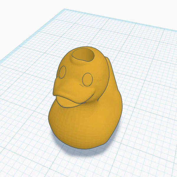 Rubber Duck Straw Topper STL File For 3D Printing