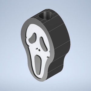 Scream Mask Straw Topper STL-Datei für 3D-Druck