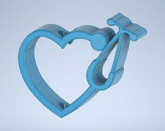 Heart Stethoscope Straw Topper STL File For 3D Printing