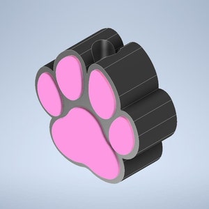 Dog Paw Straw Topper STL File For 3D Printing