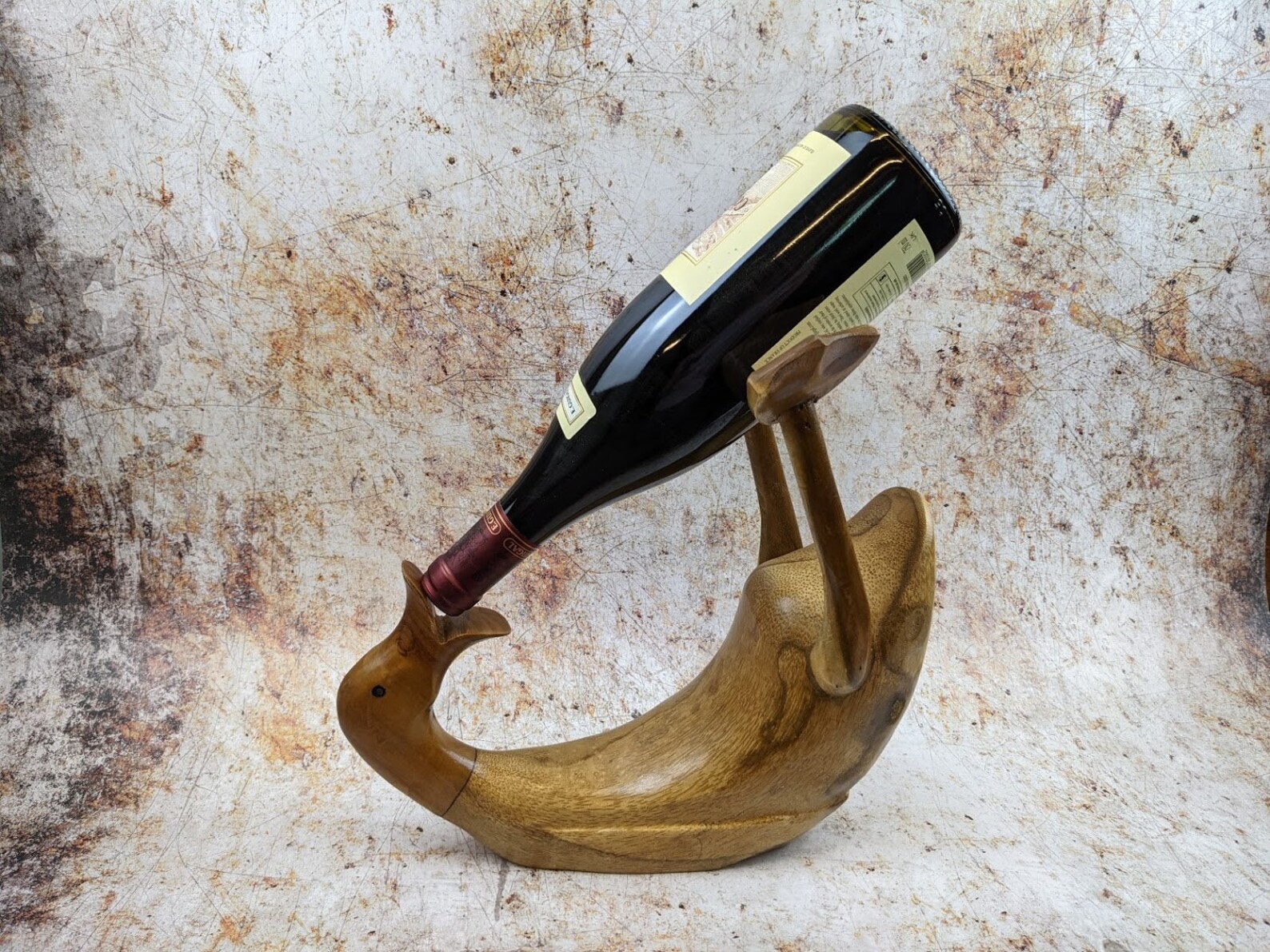 Wine Bottle Holder Drunken Duck Wine Rack Boozing Duck Wooden Etsy UK