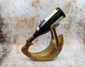 Wine Bottle Holder Drunken Duck Wine Rack Boozing Duck Wooden