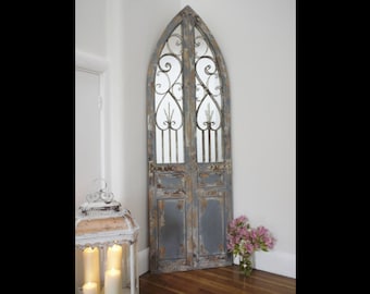 Arch Door Mirror Vintage Shabby chic 180cm mirror