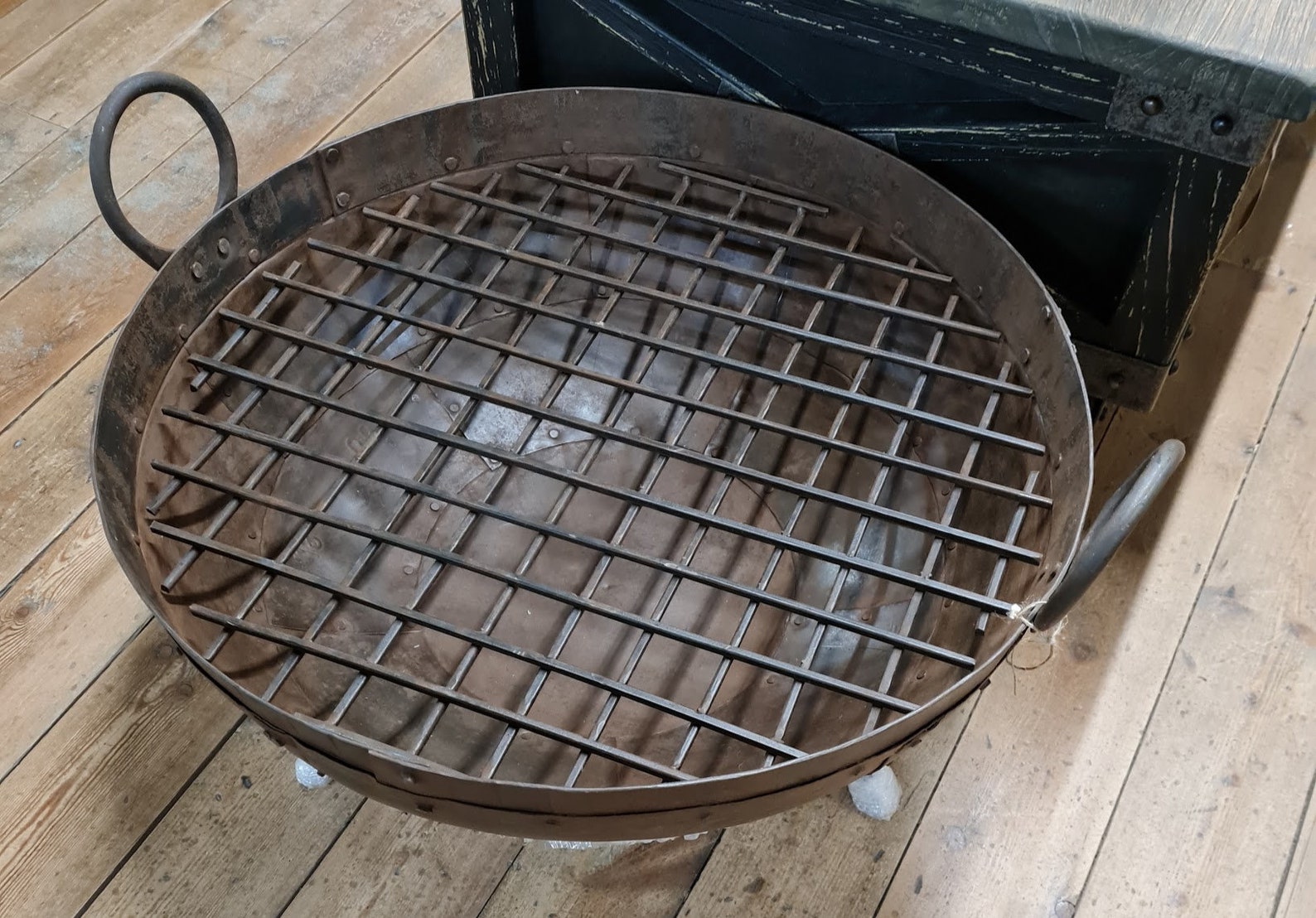 Vintage Kadai fire pit 60cm large with grille iron Etsy