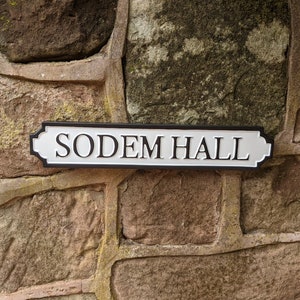 Street Sign Sodem Hall Funny Metal Road Sign Wall Hanging Indoor or Outdoor