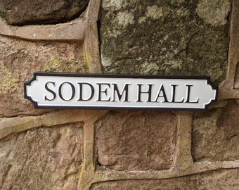 Street Sign Sodem Hall Funny Metal Road Sign Wall Hanging Indoor or Outdoor