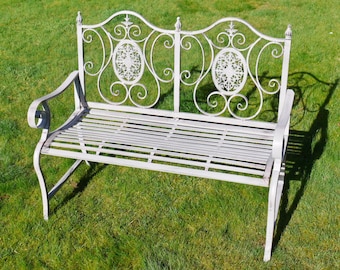 Garden Bench Antique Grey distresssed shabby chic