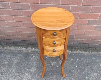 Lamp table with 3 drawers side table plant stand