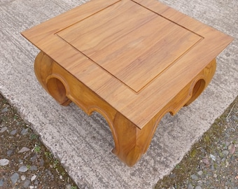 Lámpara de mesa Opium mesa auxiliar teca maciza 55cm