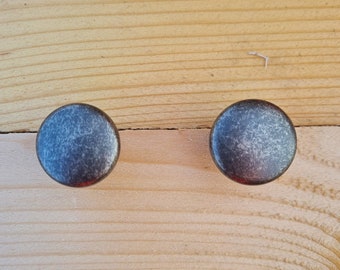 Juego de 6 pomos de peltre antiguo de repuesto con tornillos de 30 mm de diámetro