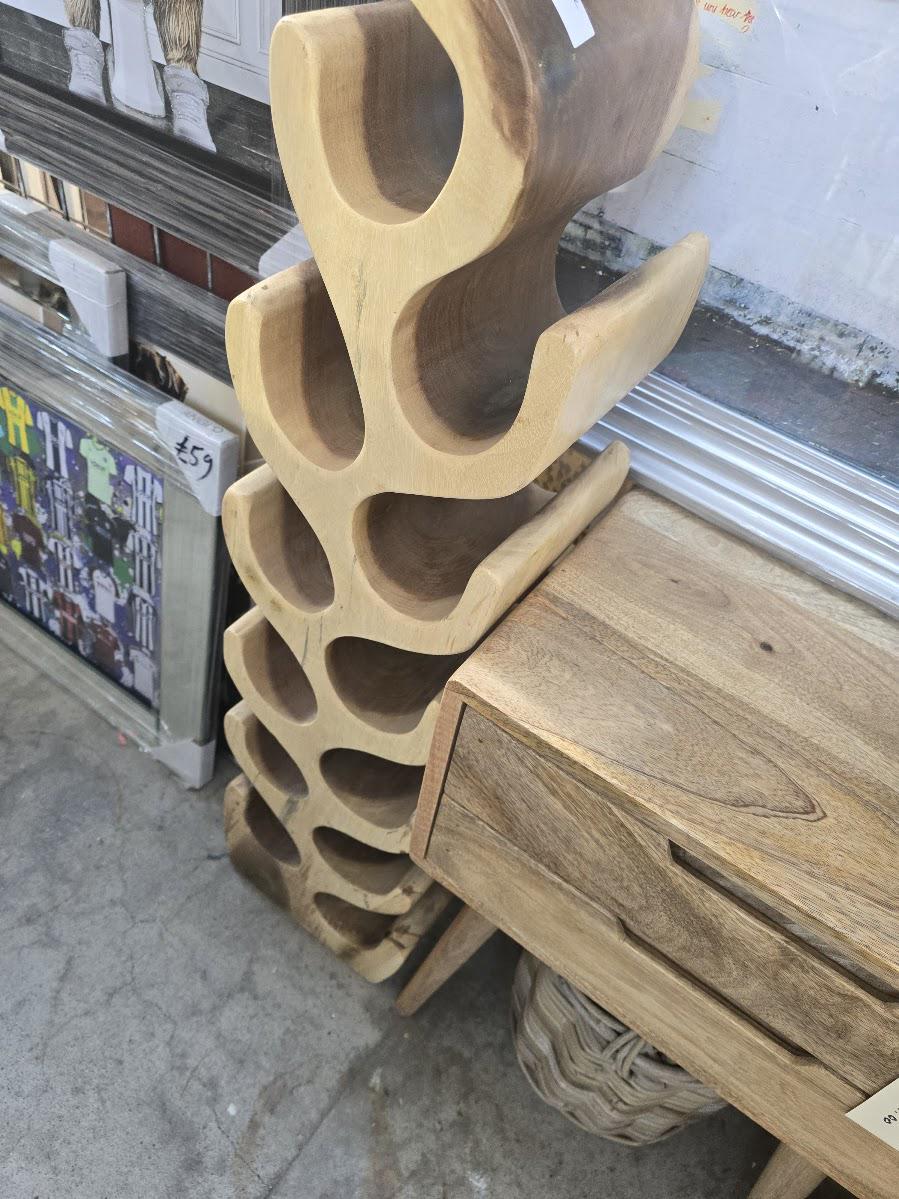 Large 12 Bottle Wine Rack Solid Wood Wine Tree