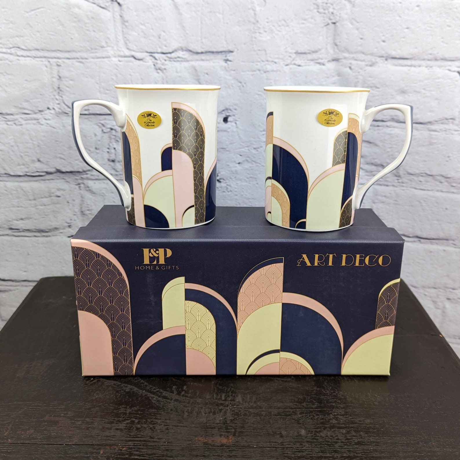 Art Deco Groovy Mugs Fine China Coffee or Tea Cups Set of 2 Etsy UK