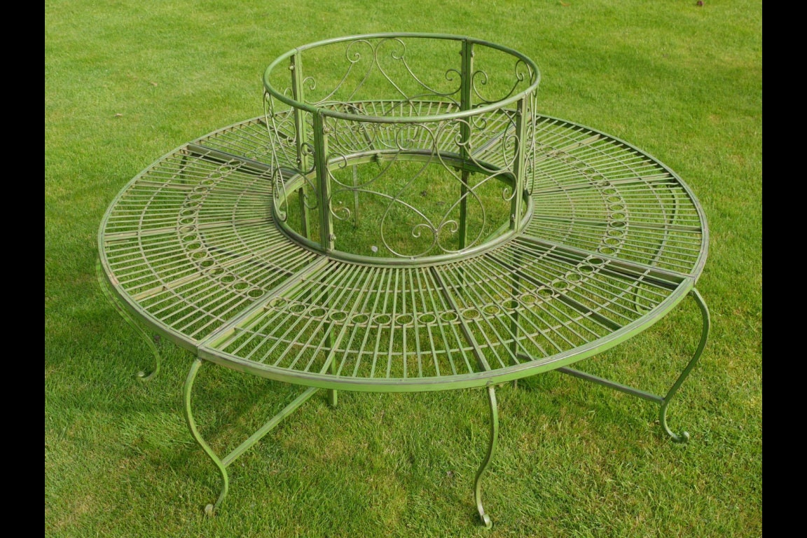 Round metal bench new arrivals