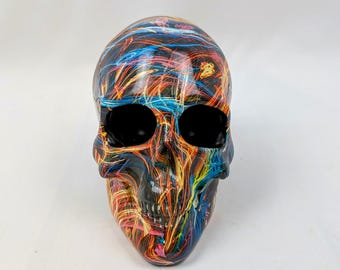 Supernova Skull Multicoloured Resin Ornament
