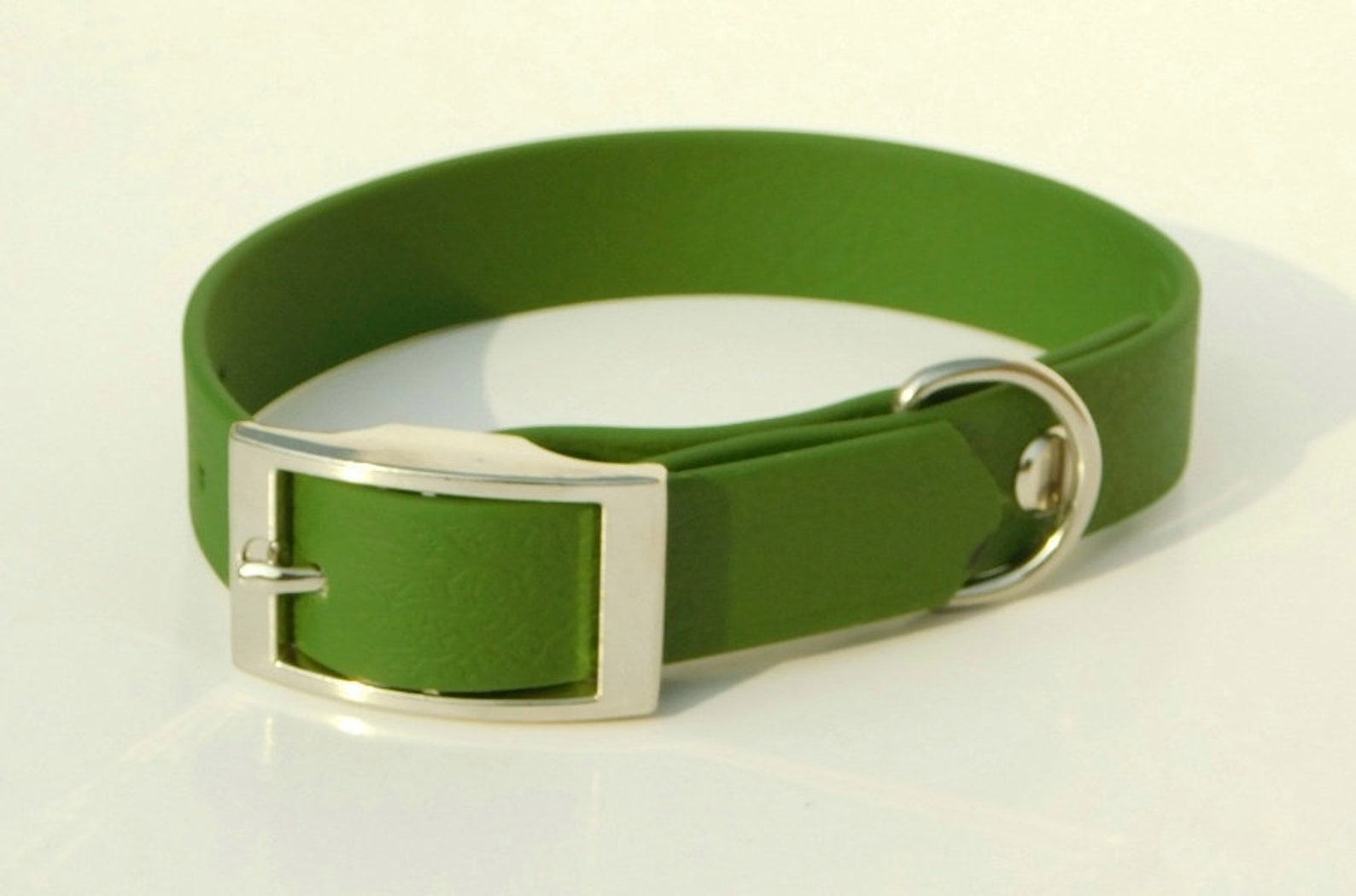 16mm Waterproof Dog Collar Olive Green Etsy