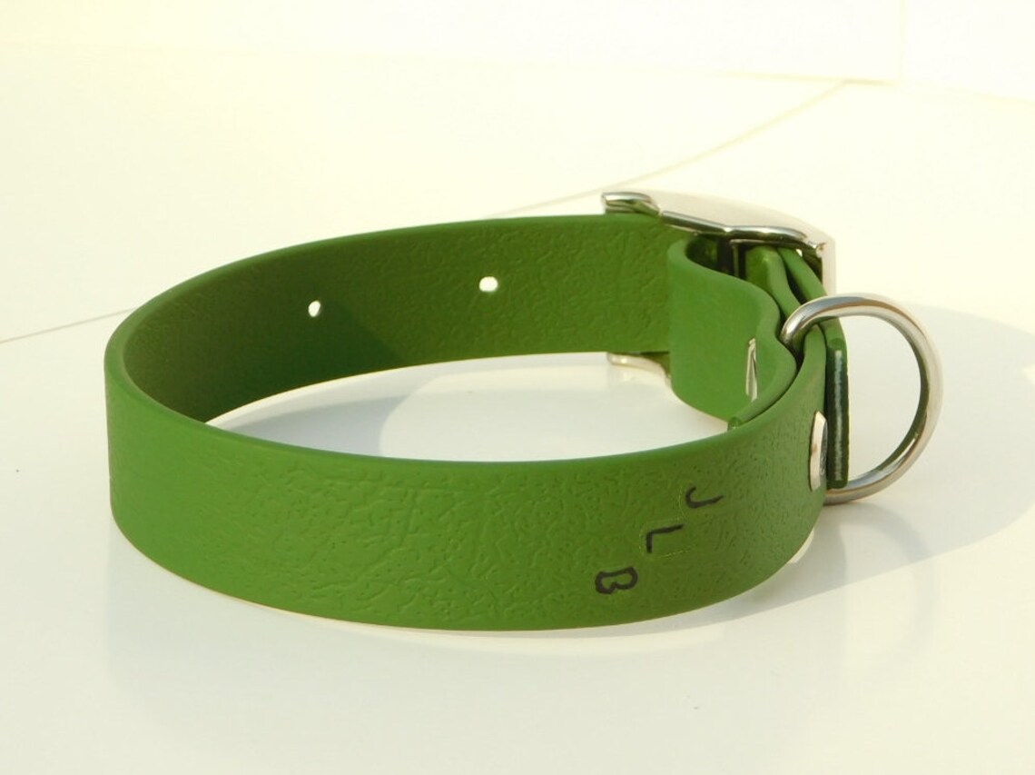 16mm Waterproof Dog Collar Olive Green Etsy