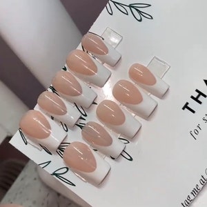 White French Tip Press on Nails