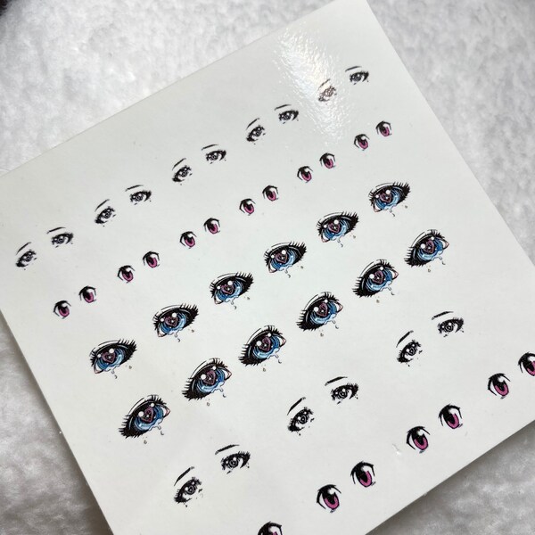 Anime Eyes For Nails Etsy Anime Eyes For Nails Etsy
