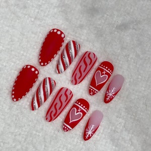 Red Matte Christmas Nails
