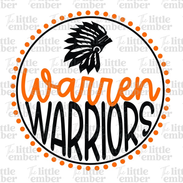 Warriors PNG, warren warriors png, Warriors school spirit sublimation, school spirit png, warrior mascot png