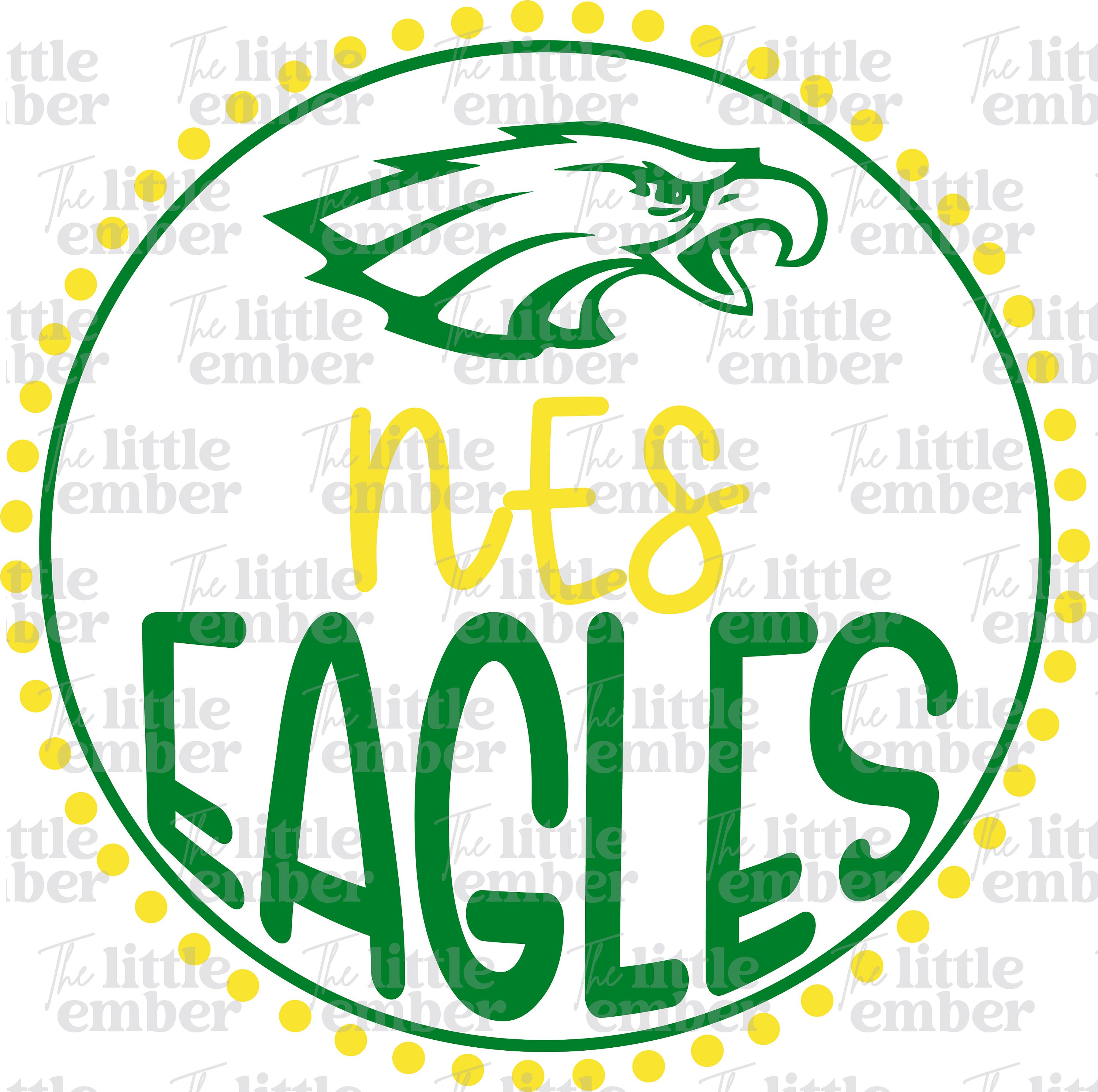 NES Eagles Png, School Spirit Png, NES Sublimation Download, Eagles