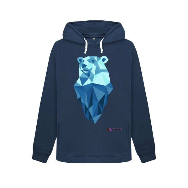 Sweat à capuche polar Bear Iceberg Organic Women’s Hoodie | Fabriqué avec 100% d’énergie renouvelable | GOTS Certifié biologique | Entièrement circulaire