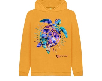 Turtle Unisex Kids Hoodie | Made with 100% Renewable Energy | GOTS Organic Certified | Fully Circular