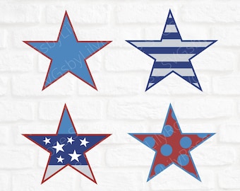 Stars Cut File-  Independence Day SVG- 4th of July Stars SVG- Stars Clipart-Cricut-Silhouette Cut File-Summer SVG- Svg for 4th of July Stars