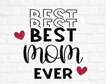 Beste Mama jemals Svg-Datei - Mama geschnitten Datei - Mama Clipart - Cricut - Silhouette geschnitten Datei - Mama SVG - SVG für Shirt - Svg für Mama
