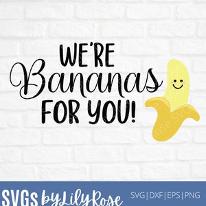 Bananen SVG- Valentinstag Geschenk-Cut-Datei- Valentinstag svg-Valentine Clipart- Cricut-Silhouette-SVG für Valentine- Banane Svg-Bananen für Sie