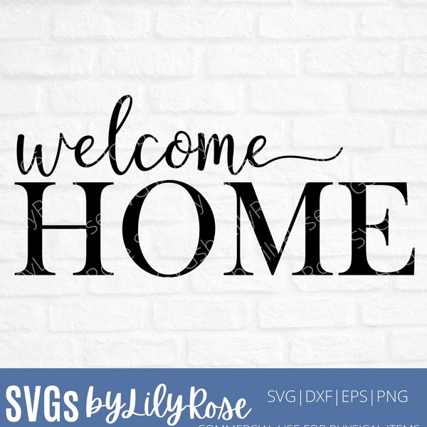 Welcome Home SVG File- Welcome Home Cut File- Welcome Home Clipart- Cricut- Silhouette File- Front Porch SVG- png- dxf- eps