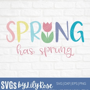 Spring Svg File- Spring Has Sprung Digital Download- Spring Clipart- Cricut- Silhouette- Svg for Spring- eps, png, dxf- Spring sign